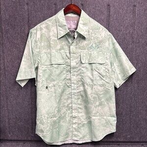 Colosseum Green Casual Button Down Shirt Relaxed Fit